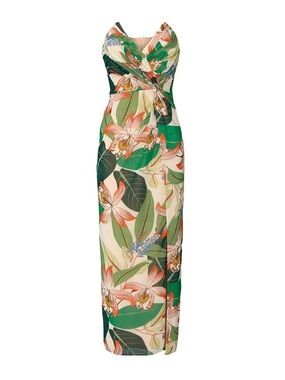 Katie May Come On Home Tropical Print Floral Maxi Dress